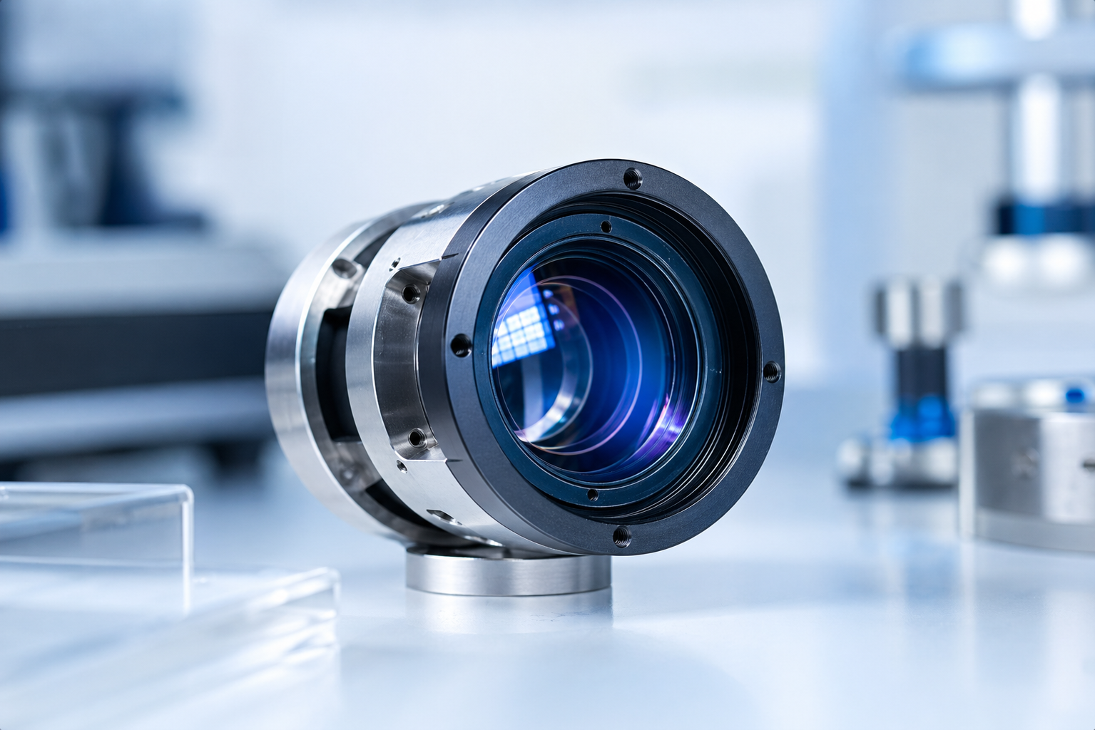 Opto-mechanical lens module with precision housing