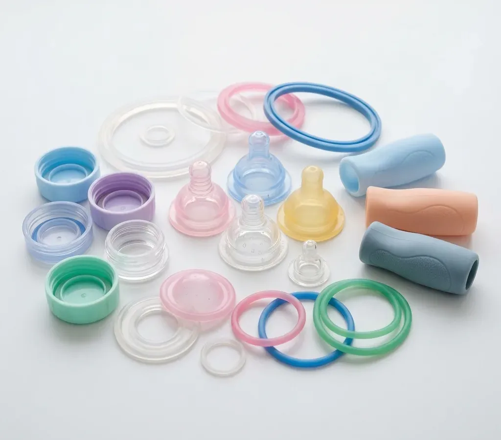 Liquid silicone rubber moulded component