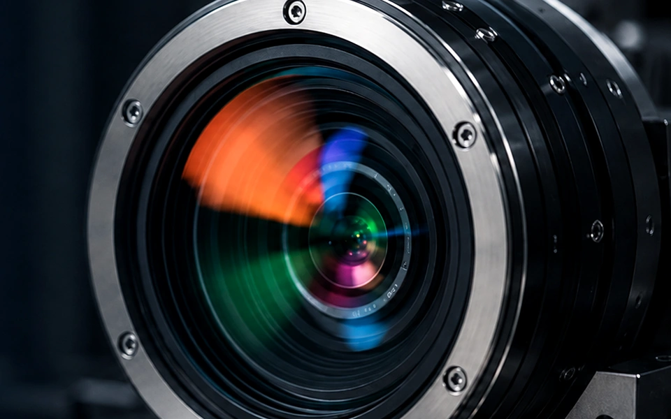 Precision optical lens module under clean manufacturing inspection
