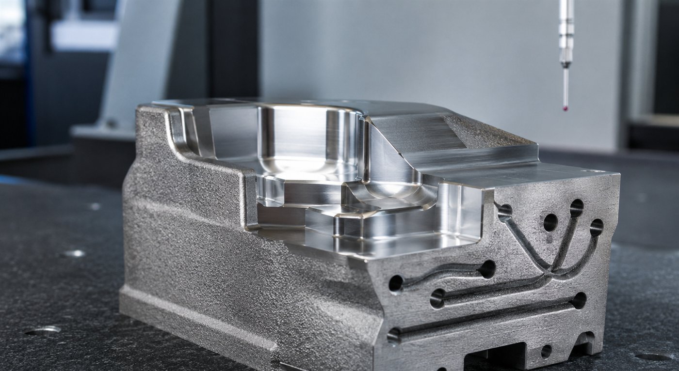 Maraging steel 1.2709 mould tooling insert with conformal cooling channels