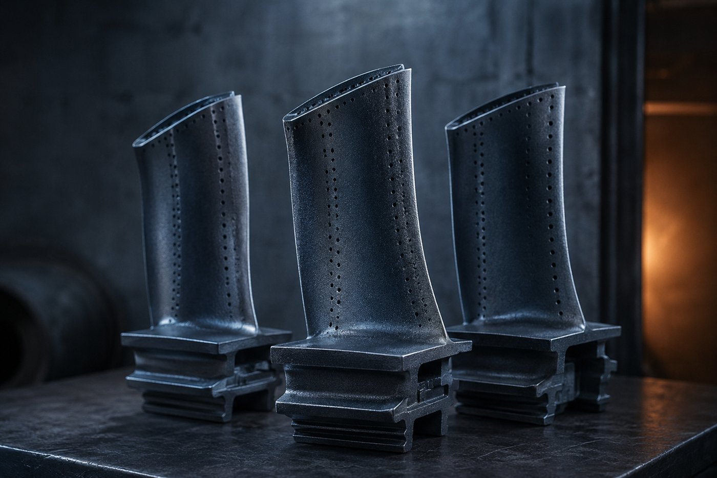 3D printed Inconel nickel superalloy turbine blades with internal cooling holes