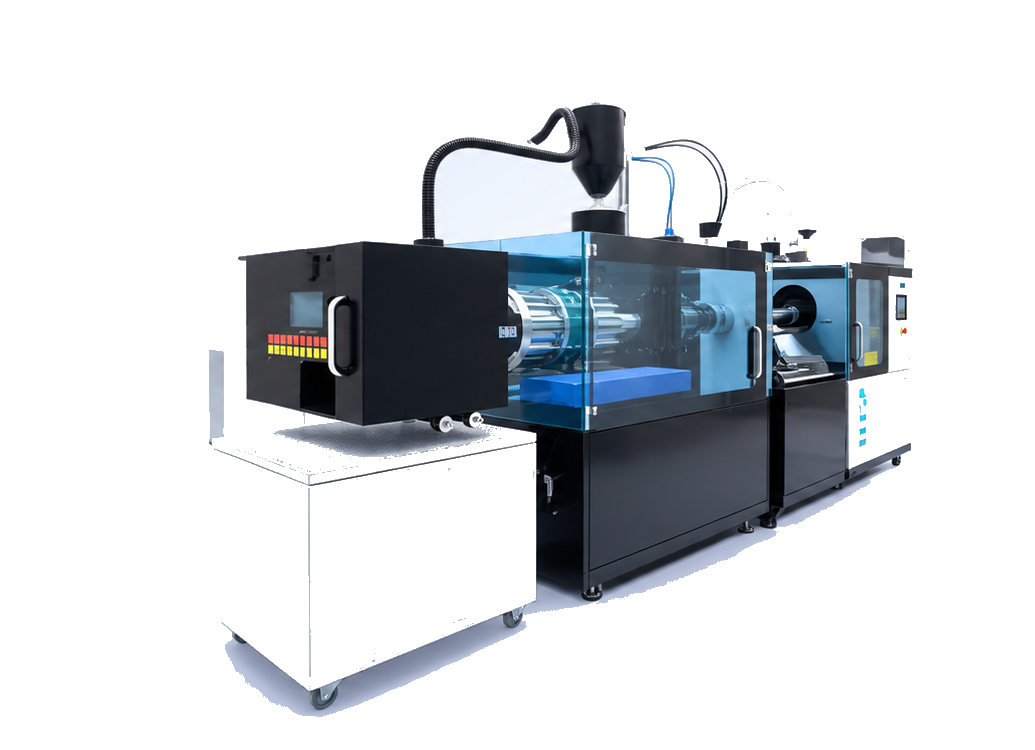 Liquid Silicone Rubber injection moulding machine with transparent background