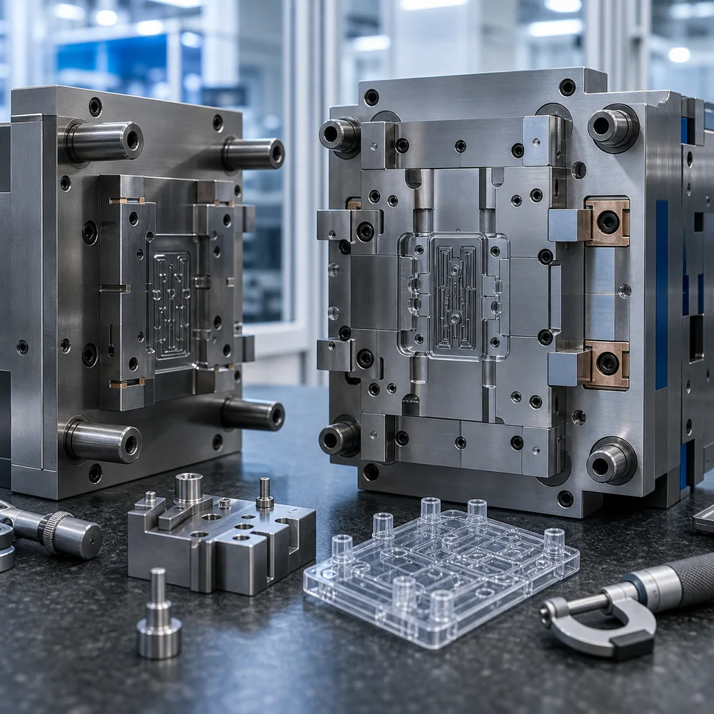 Precision medical mould tooling and microfluidic cavity inserts