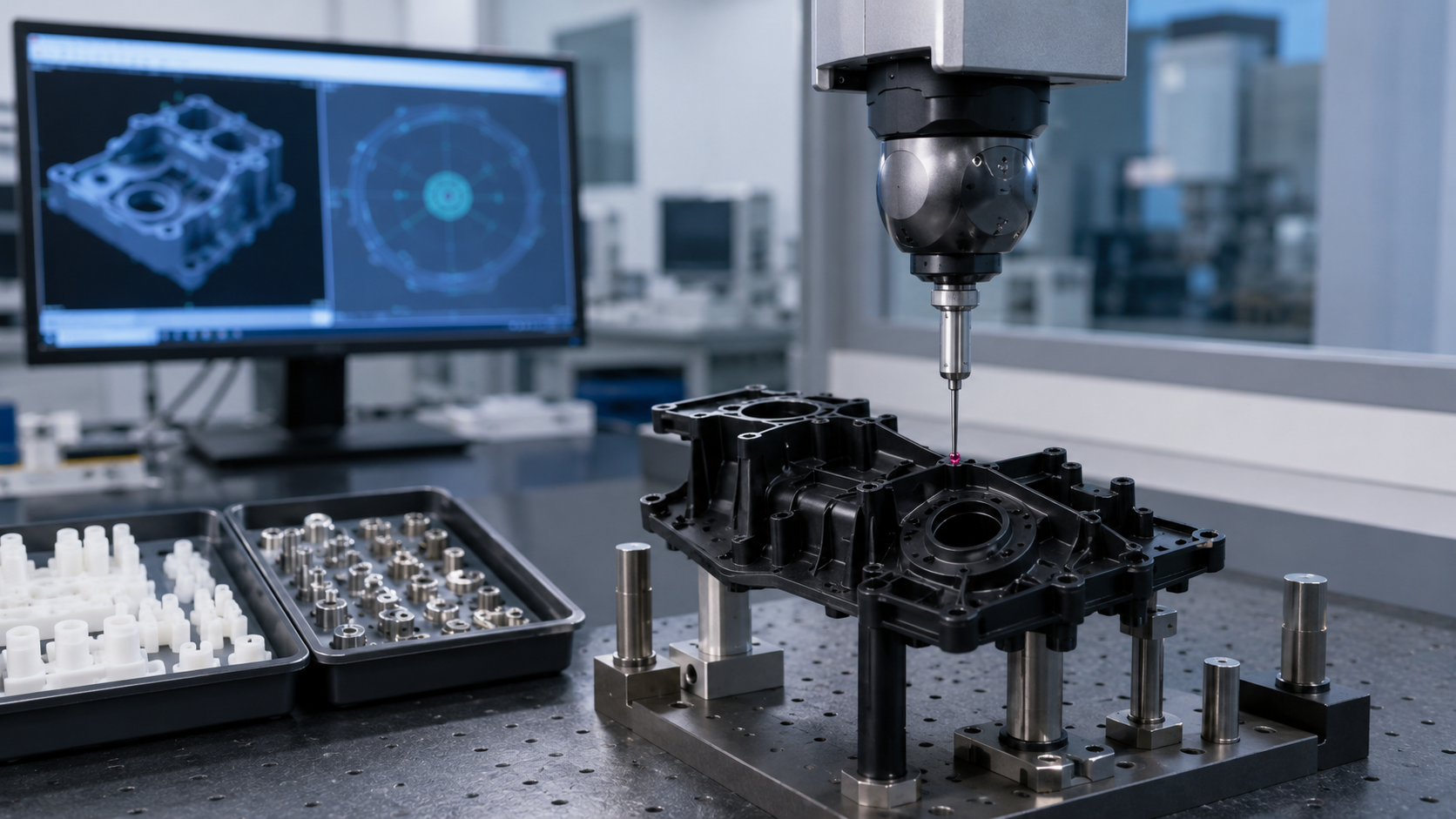 CMM metrology inspection of precision molded component