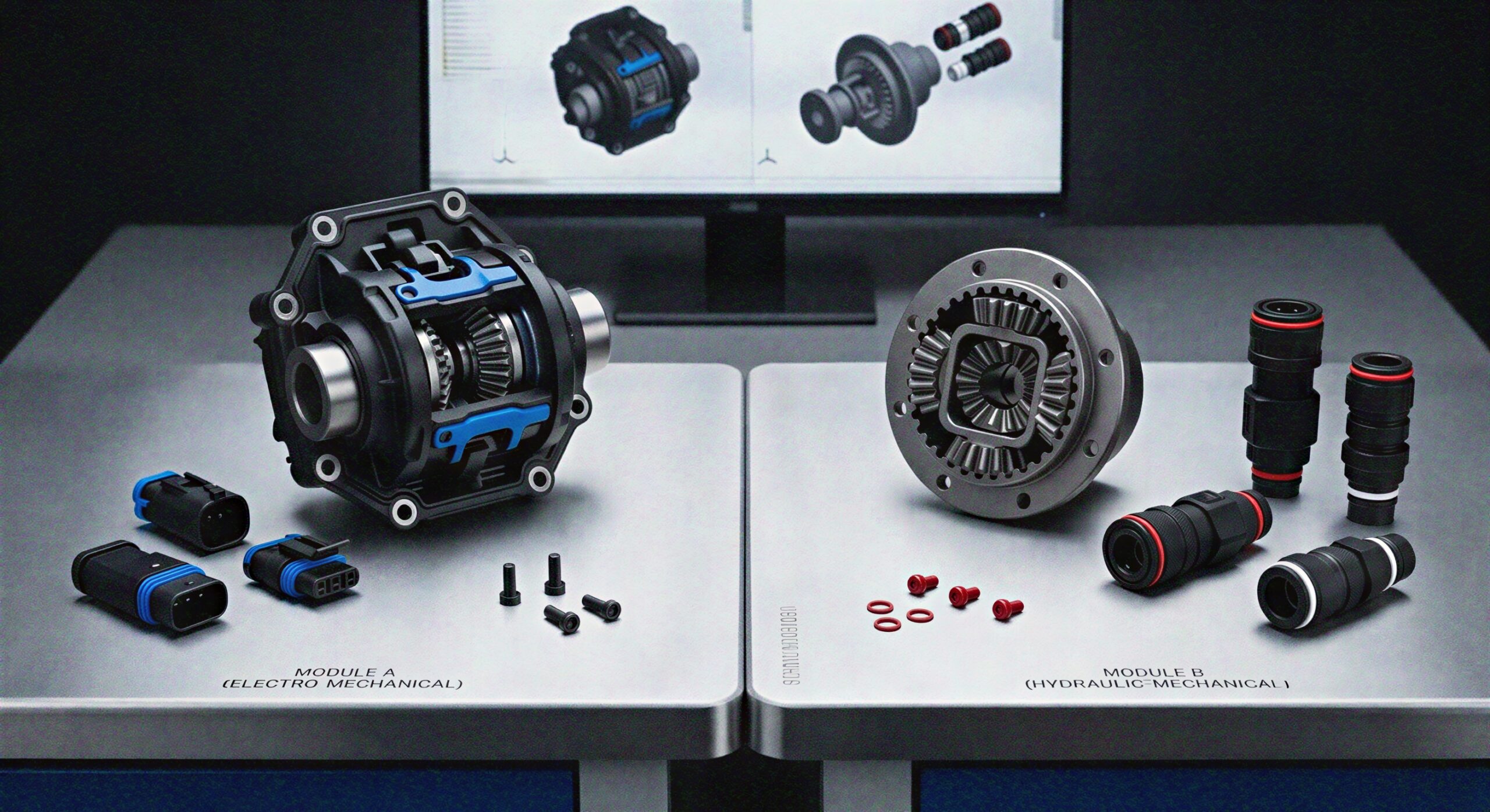 Industrial product components, molded housings, gears, and connectors