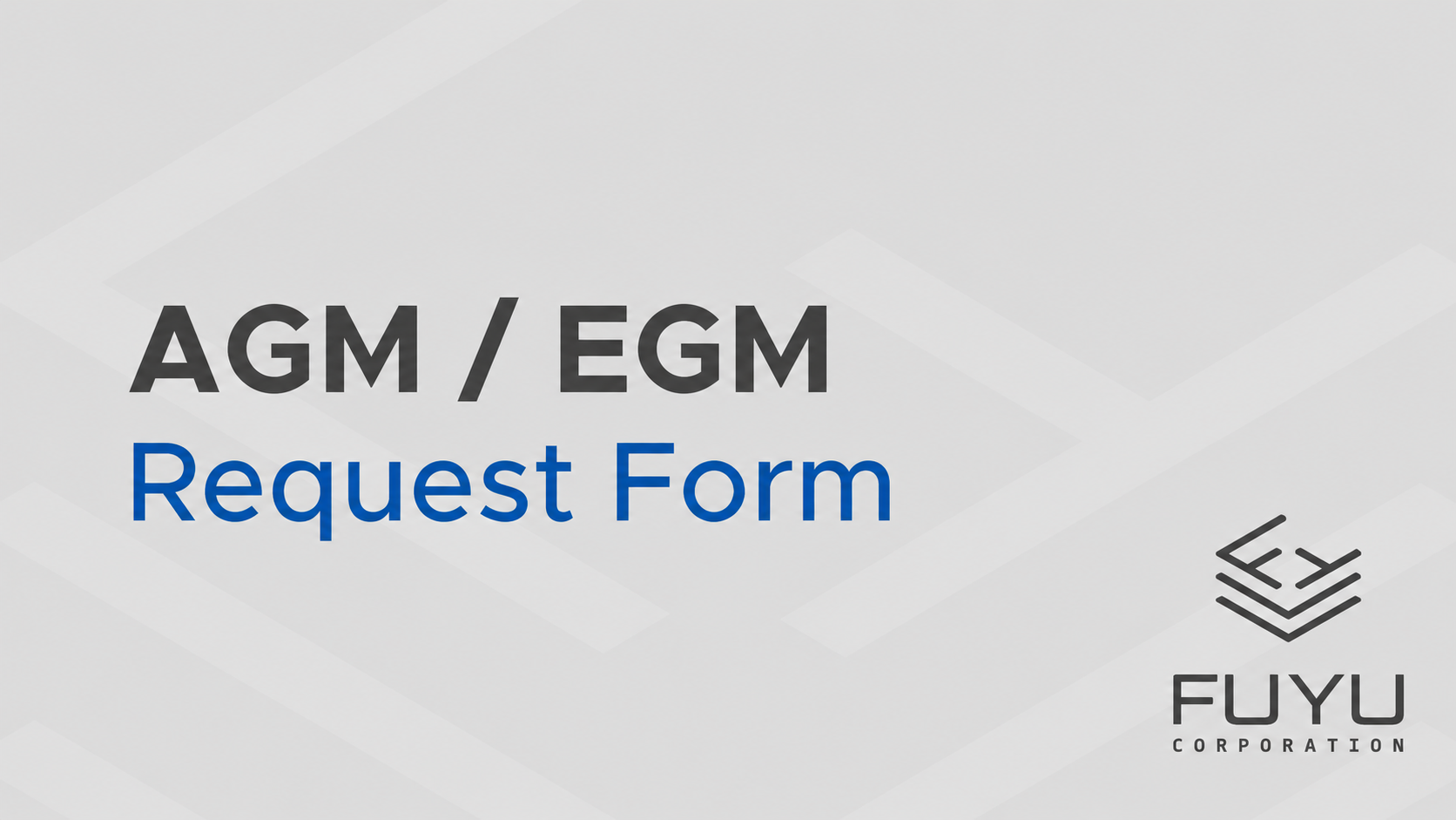AGM Request Form