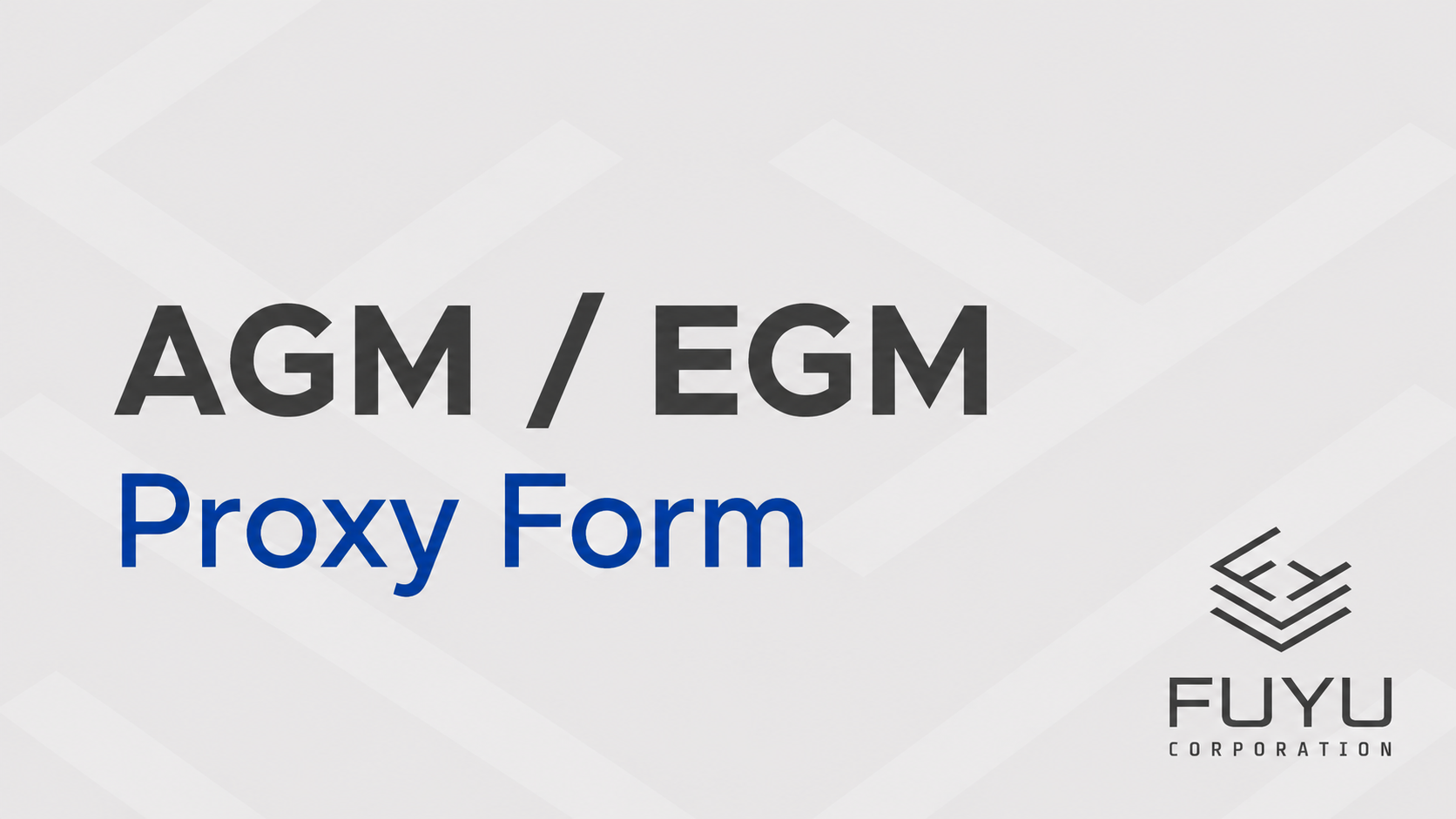AGM Proxy Form
